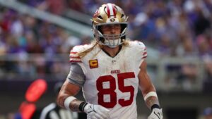 49ers TE George Kittle misses practice, status vs. Bears in question