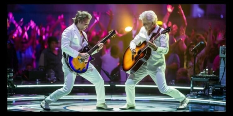 half of a 1990s-2000s rock duo with six grammys