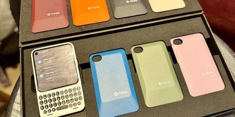 display of Clicks smartphones