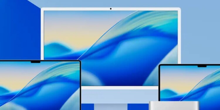 Mac mini, imac, macbook pro, mac mini, studio display running macOS Tahoe