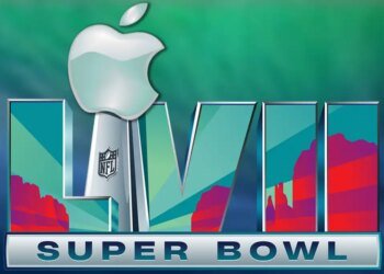 Super Bowl logo with Apple logo