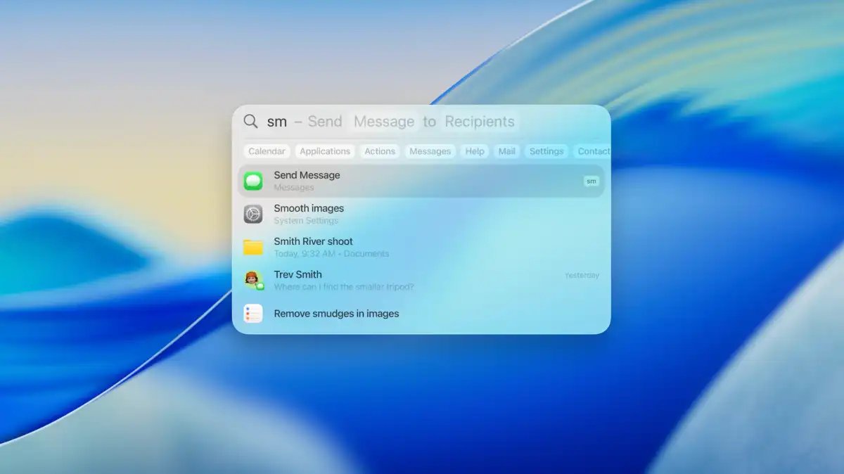 Spotlight macOS Tahoe