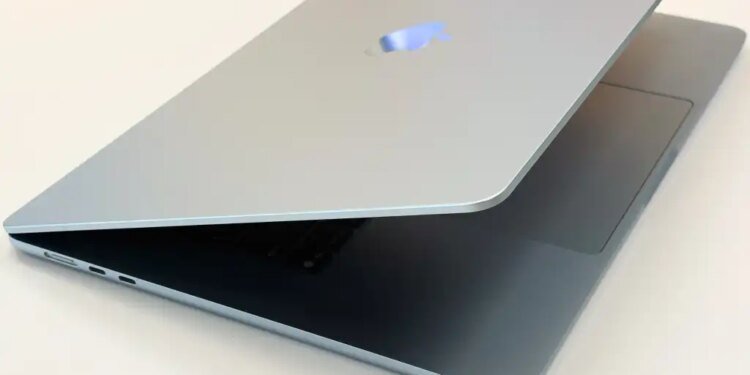 M4 MacBook Air Sky Blue angle