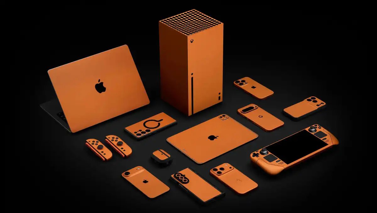 dbrand Cosmic Orange skins