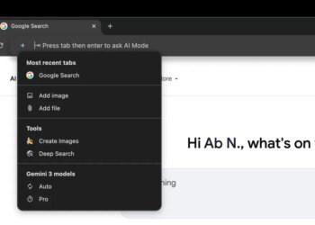 Google brings full AI Mode prompt box to Chrome address bar