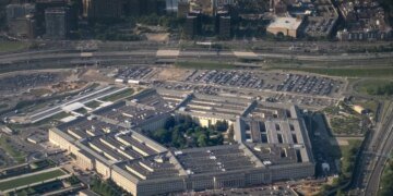 Aerial view of The Pentagon