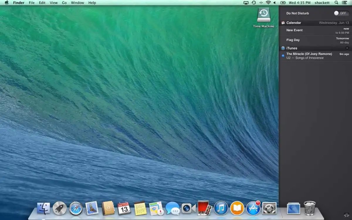 Mavericks Notification Centre