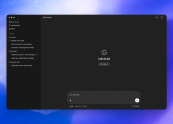 A screenshot of the Codex app