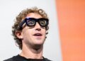 Mark Zuckerberg wearing smart glasses