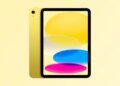 iPad in yellow with gradient