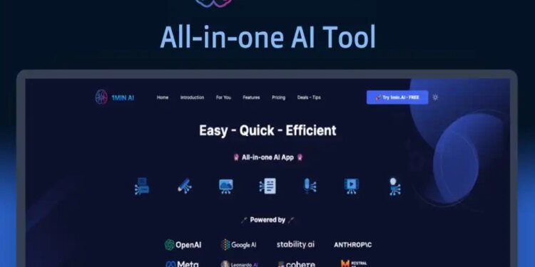 1min.AI Advanced Business Plan Lifetime Subscription