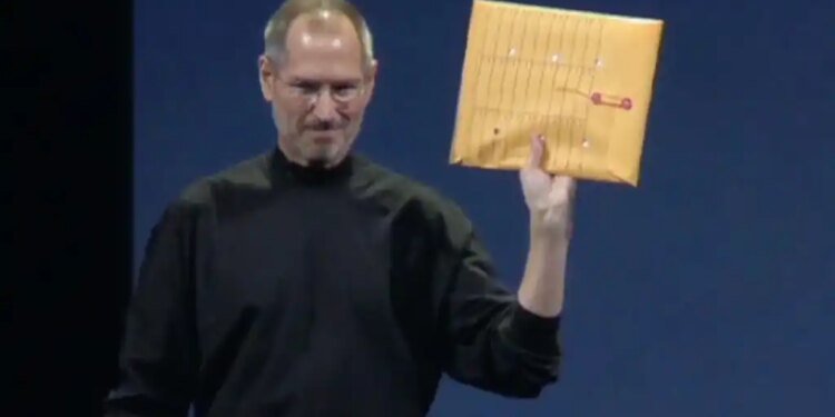 Steve Jobs MacBook Air envelope
