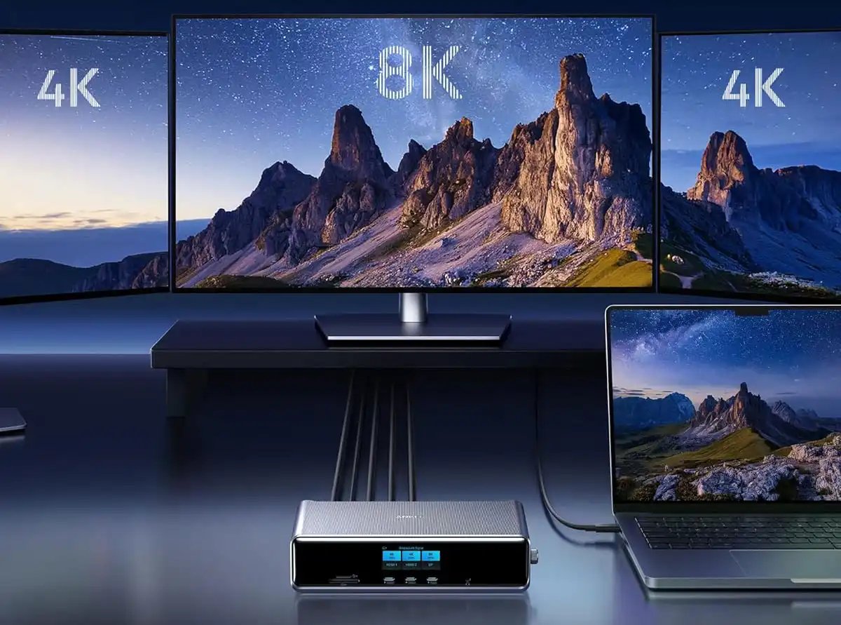 Anker Prime Triple Display 14-in-1 Docking Station – two 4K displays at 60Hz plus one 8K/60Hz