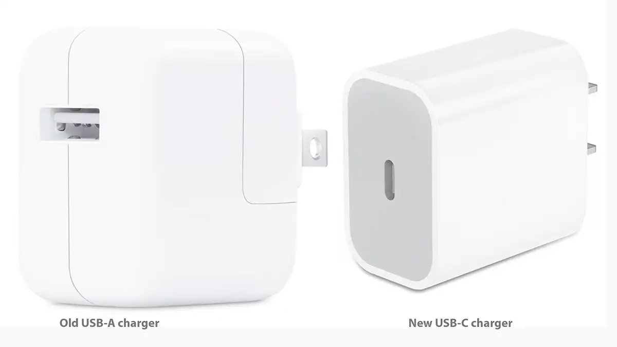 Apple USB-A vs USB-C chargers