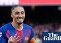 European football: Raphinha hat-trick seals Barcelona win, Lazio beat Milan | European club football