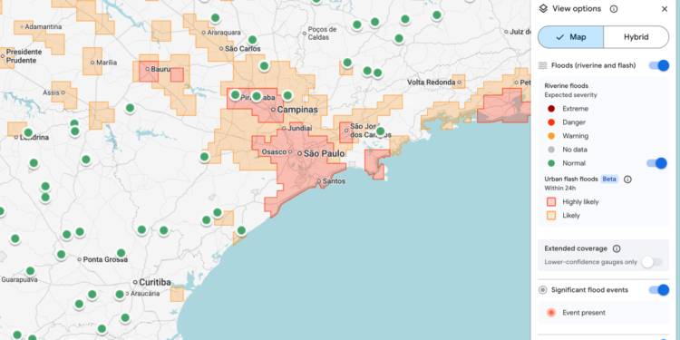 Google is using old news reports and AI to predict flash floods