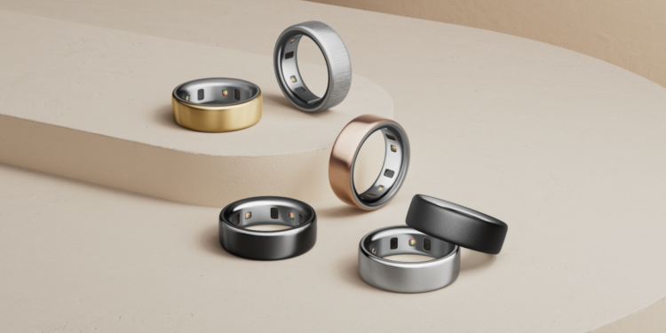 array of Oura rings
