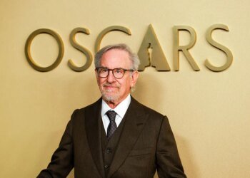 Steven Spielberg arrives on the red carpet for the Oscars Nominees Luncheon at The Beverly Hilton