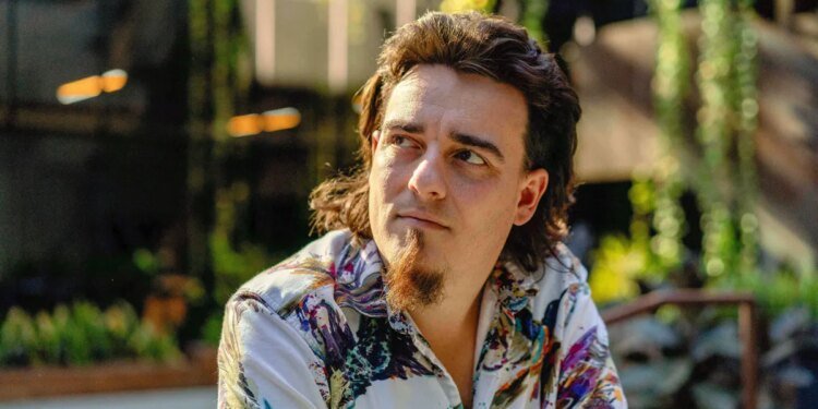 Palmer Luckey, founder of Anduril Industries, during an interview on "The Circuit with Emily Chang" at Anduril's headquarters in Costa Mesa, California, US, on Thursday, Dec. 14, 2023. Anduril recently beat several legacy defense players in a contest for a major contract to develop an unmanned fighter jet for the US Air Force and is now valued at $8.5 billion. Photographer: Kyle Grillot/Bloomberg via Getty Images